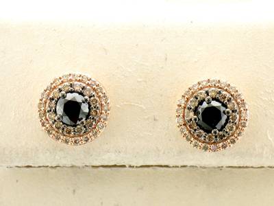 14K R/G EARR 0.85 DIA