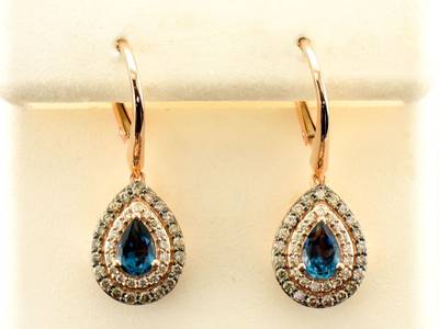 14K R/G EARR 0.49 DIA 0.60 DB |E|