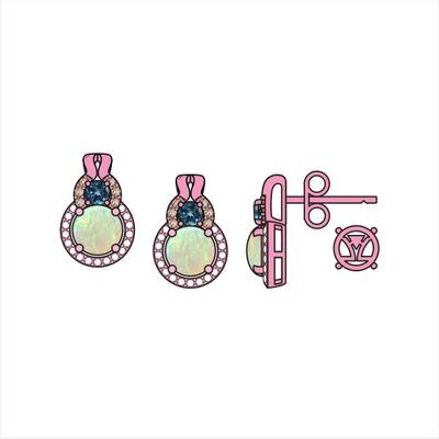 14K W/G EARR 0.23 DIA 1.16 OP, DB |EW,E|