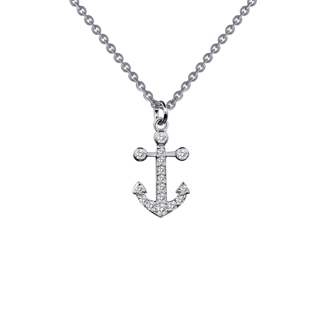 0.16 CTW Anchor Necklace