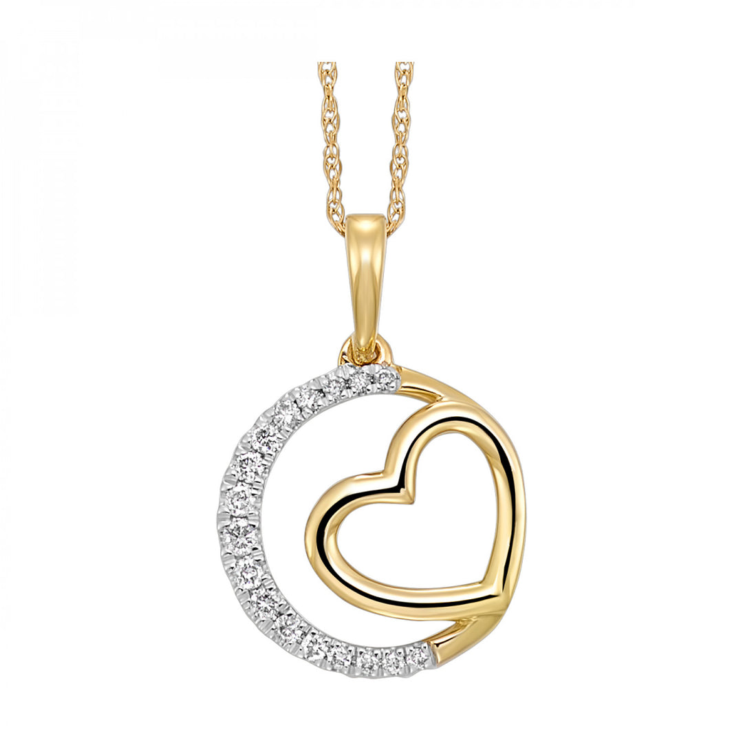 Yellow Diamond Heart Necklace