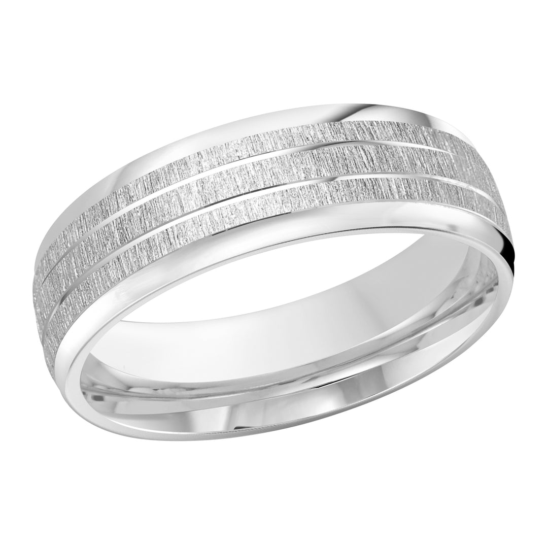 M3 722 7W 06 A White Wedding Band available in 10K 14K 8K Gold and Platinum