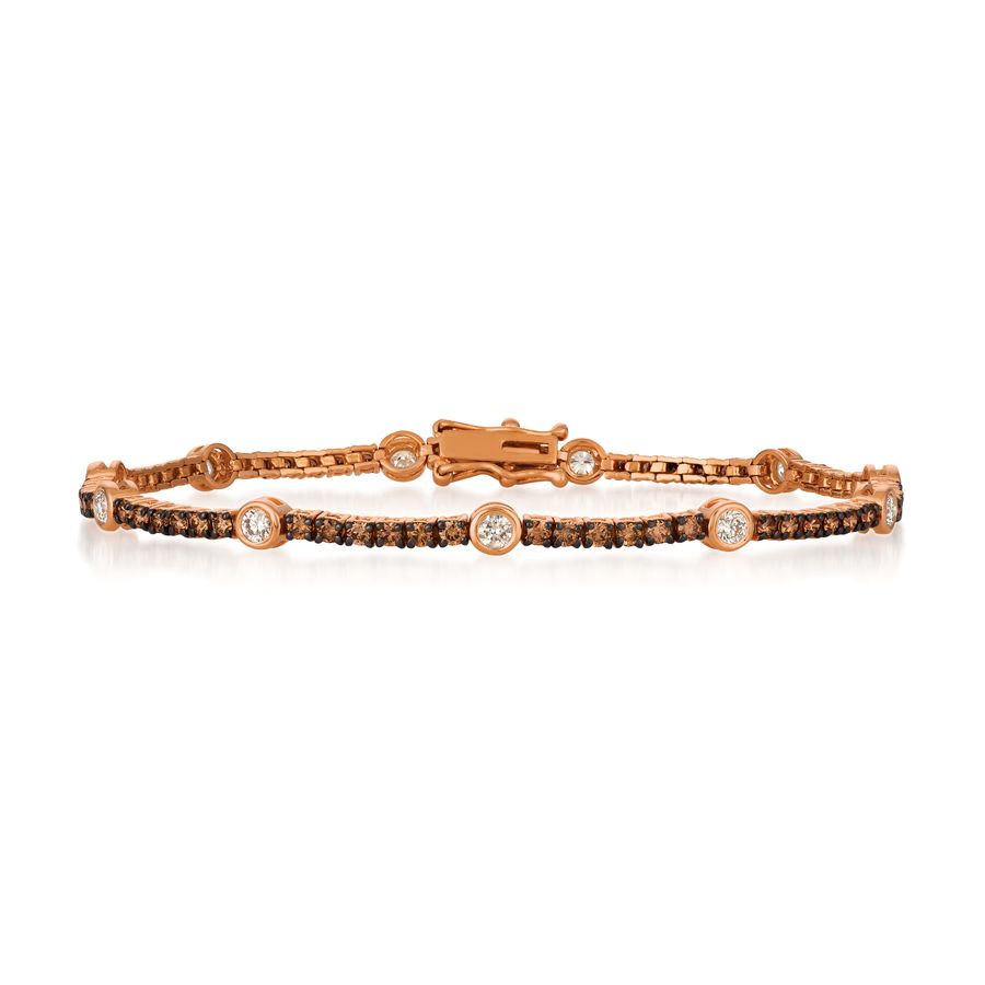 14K STRAWBERRY GOLD DIAMOND BRACELET
