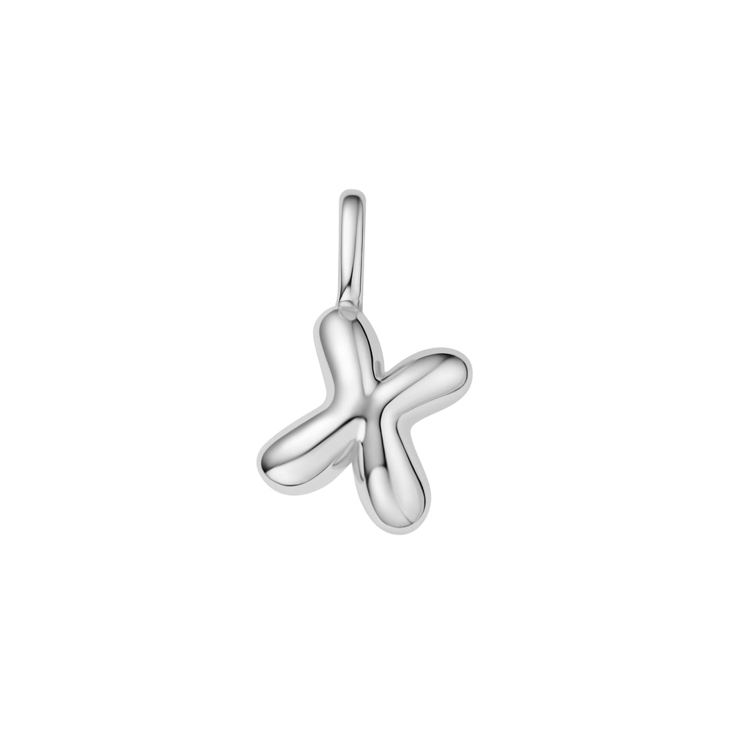 Silver X Letter Charm