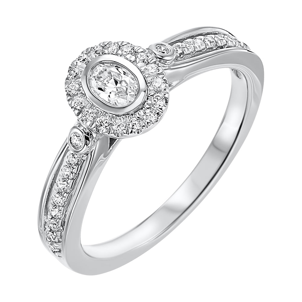 14Kt White Gold Diamond 1/3Ctw Ring