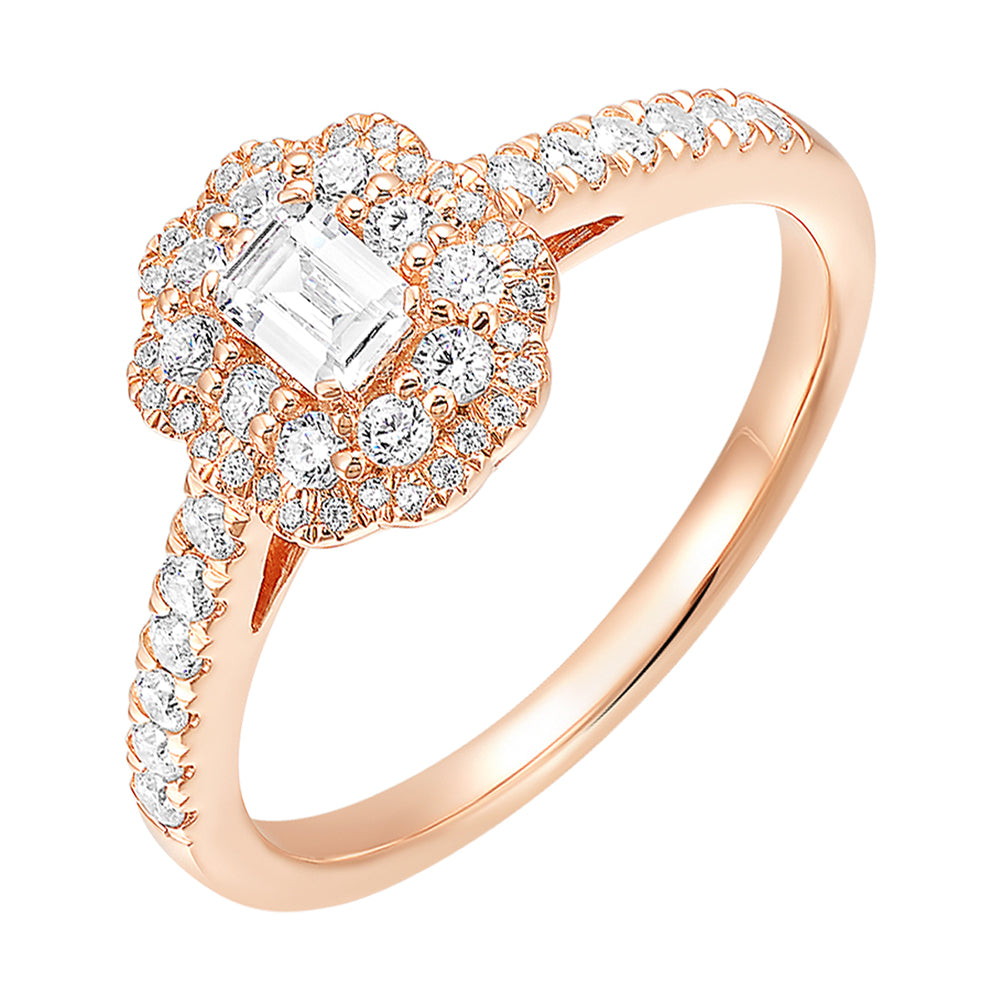 14Kt Rose Gold Diamond 3/4Ctw Ring