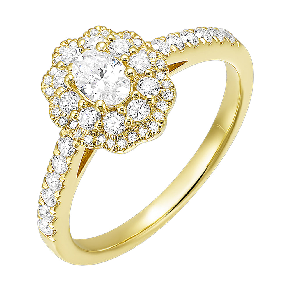 14Kt Yellow Gold Diamond 3/4Ctw Ring