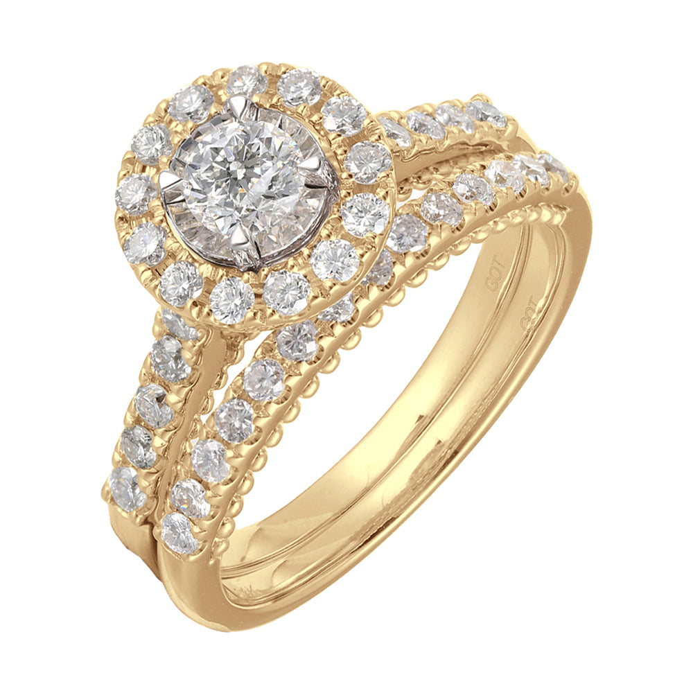 14Kt Yellow Gold Diamond 1Ctw Ring