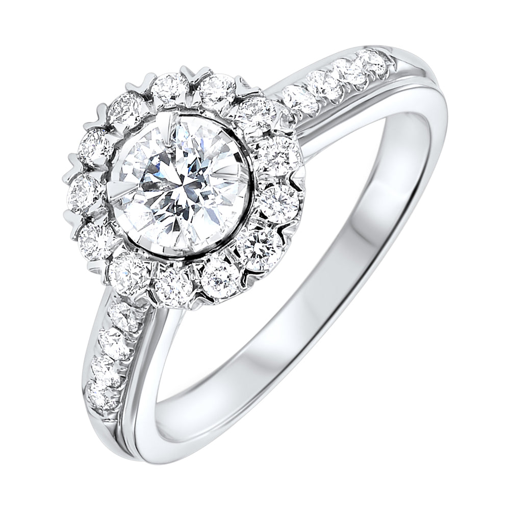 Silver White Diamond 1Ctw Ring