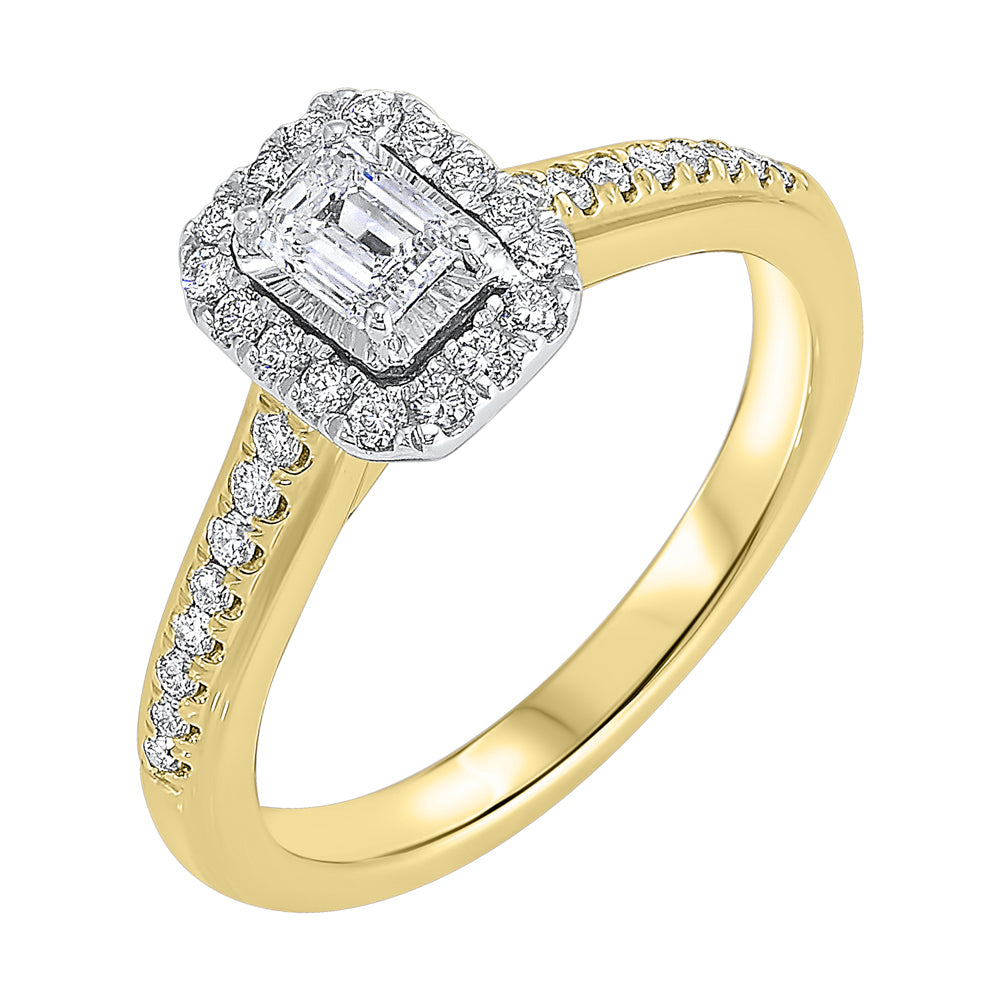 14Kt White Yellow Gold Diamond 1/2Ctw Ring