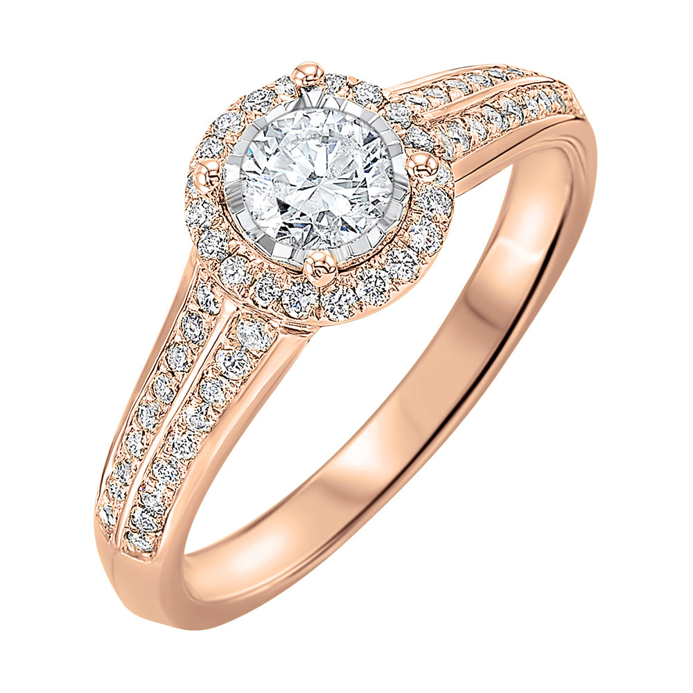 14Kt Rose Gold Diamond 1/2Ctw Ring