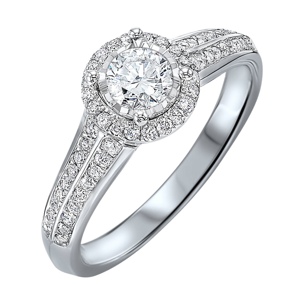 14Kt White Gold Diamond 1/2Ctw Ring