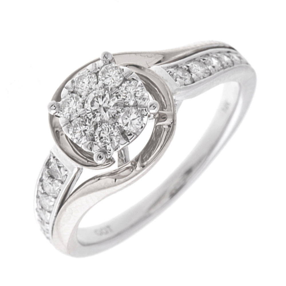 14Kt White Gold Diamond 1/2Ctw Ring