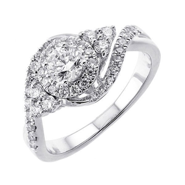 14Kt White Gold Diamond 7/8Ctw Ring