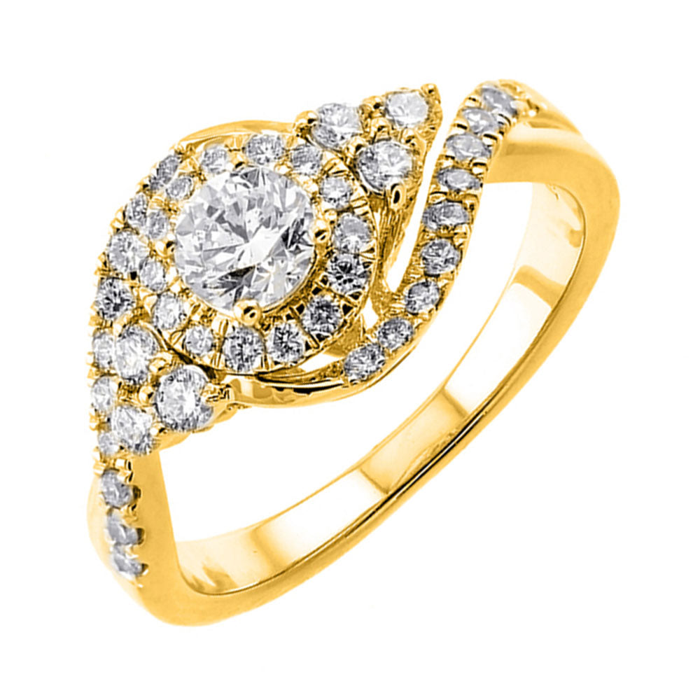 14Kt Yellow Gold Diamond 7/8Ctw Ring