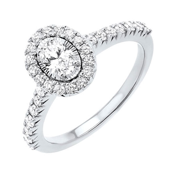 Silver White Diamond 1Ctw Ring