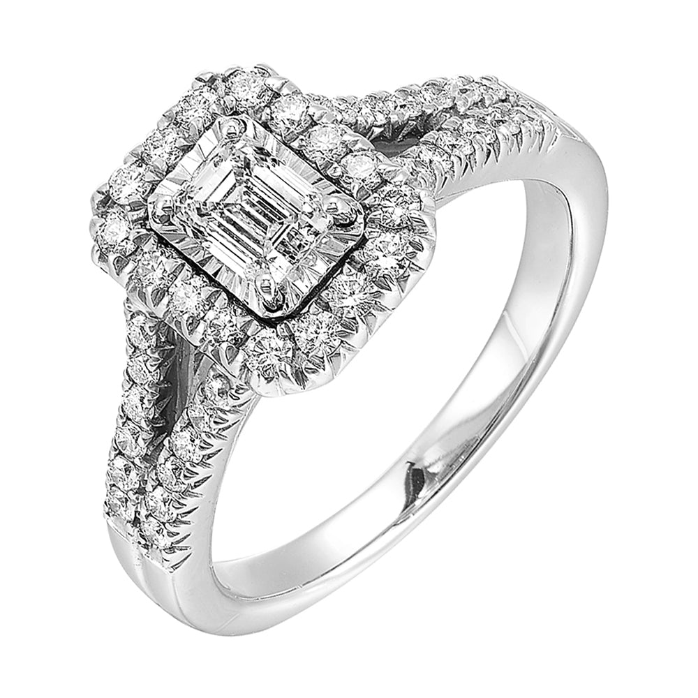 14Kt White Gold Diamond 1Ctw Ring