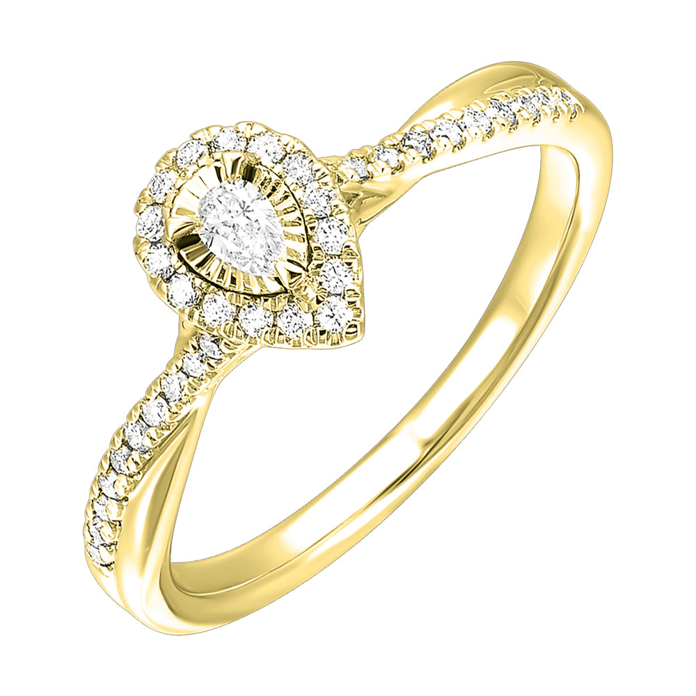 10Kt Yellow Gold Diamond 1/4Ctw Ring