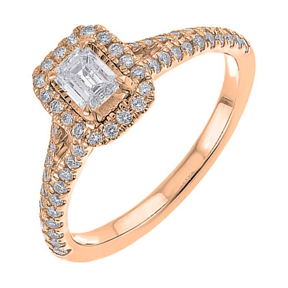14Kt Rose Gold Diamond 3/4Ctw Ring