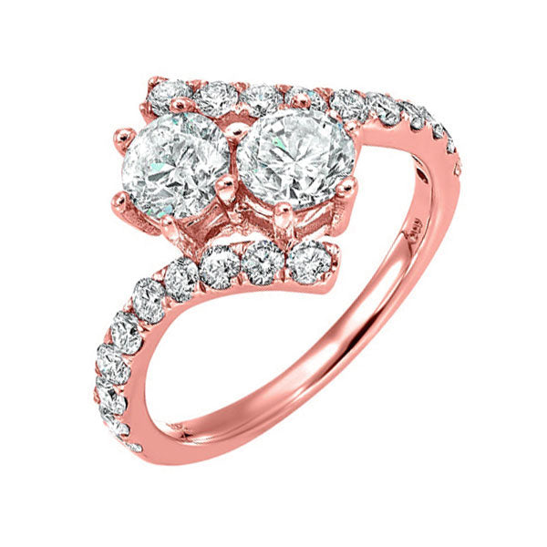 14Kt Rose Gold Diamond 2Ctw Ring