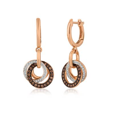 14K R/G EARR 0.47 DIA