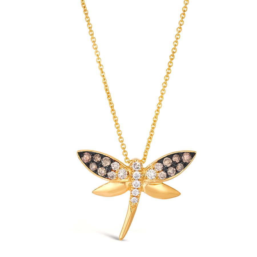 14K YELLOW GOLD DIAMOND PENDANT