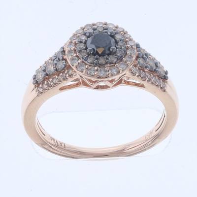 14K R/G RING 0.80 DIA