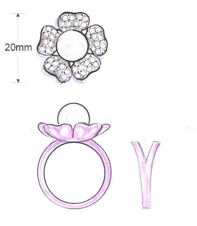 14K R/G RING 0.86 DIA 0.001 FP |B|
