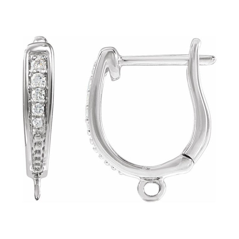 Accented Hinged Hoop Earring Top