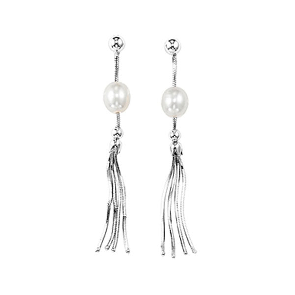 Silver Pearl Earring