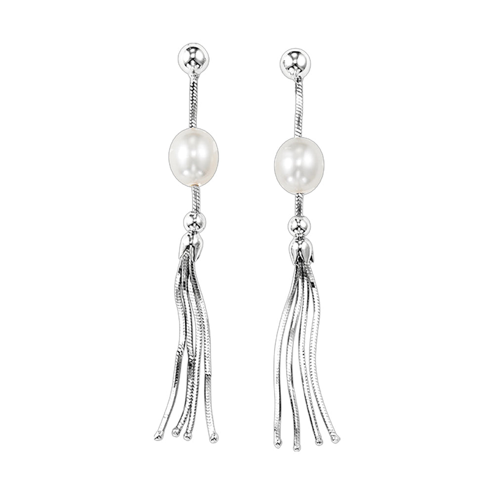 Silver Pearl Earring