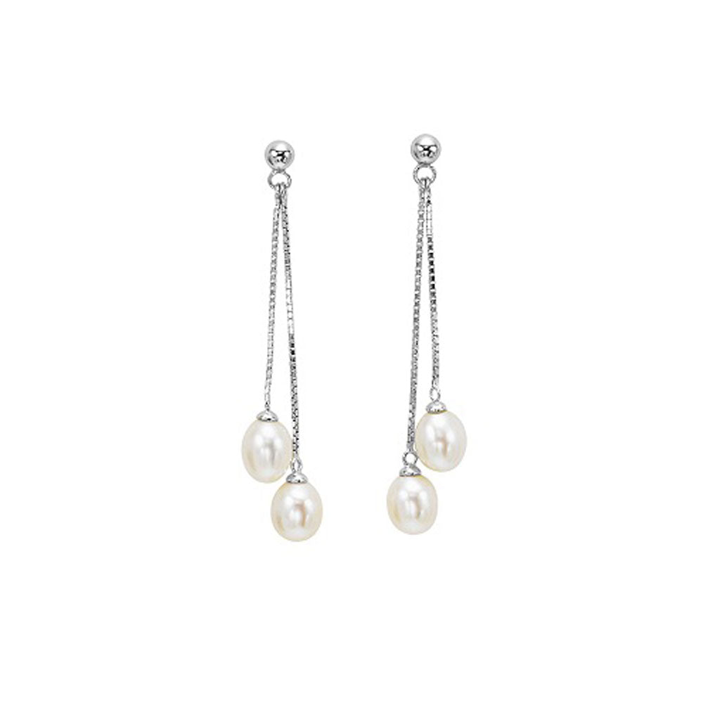 Silver Pearl Earring