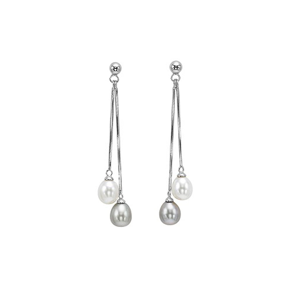 Silver Pearl Earring