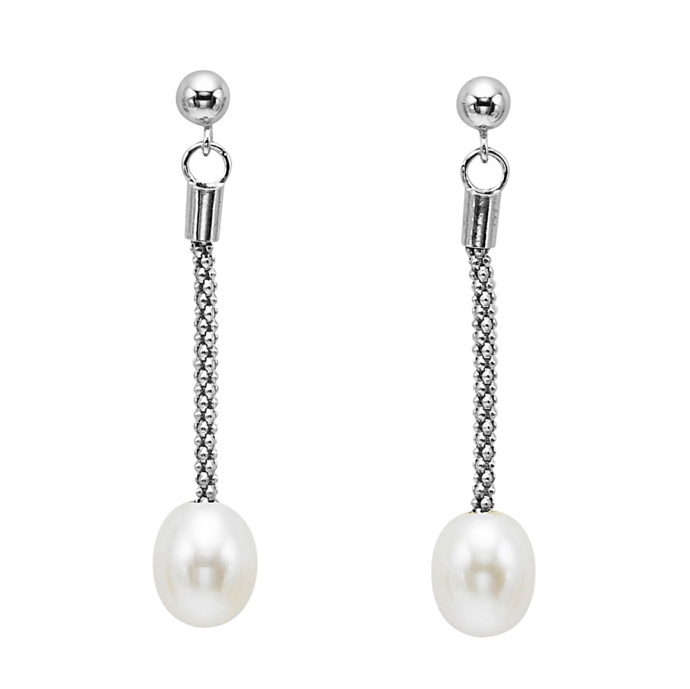 Silver Pearl Earring