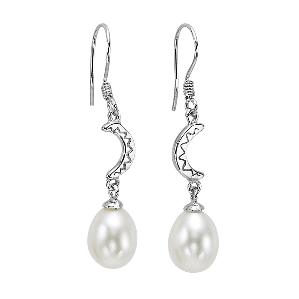 Silver Pearl Earring