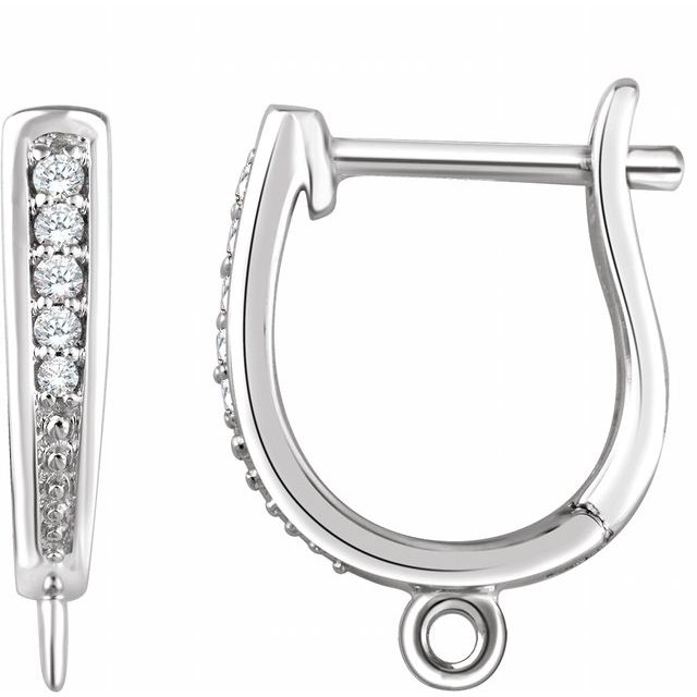 Accented Hinged Hoop Earring Top
