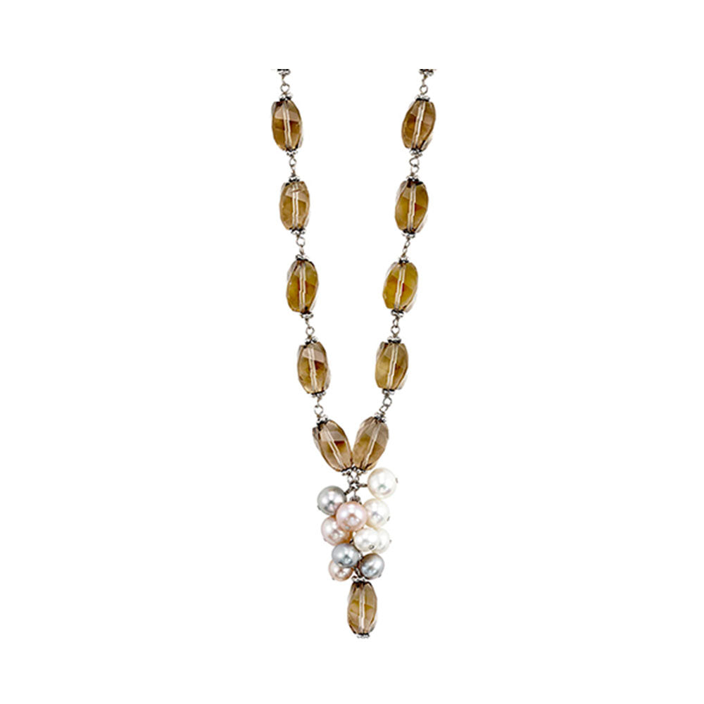 Silver White & Pearl Necklace