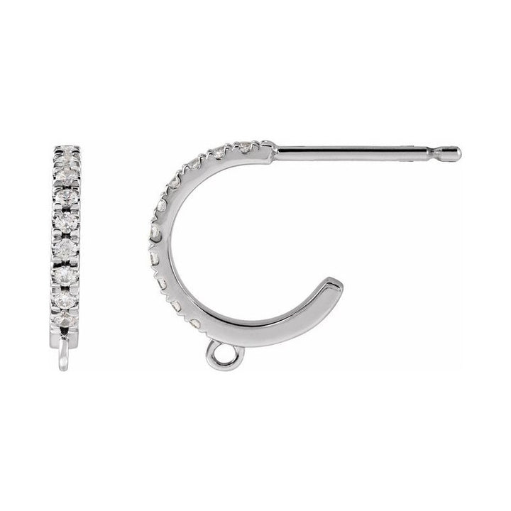 Accented French-Set Hoop Earring Top