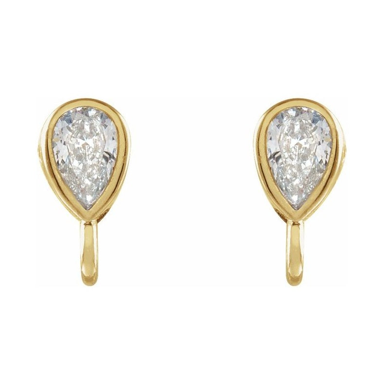 Bezel-Set Earring Top