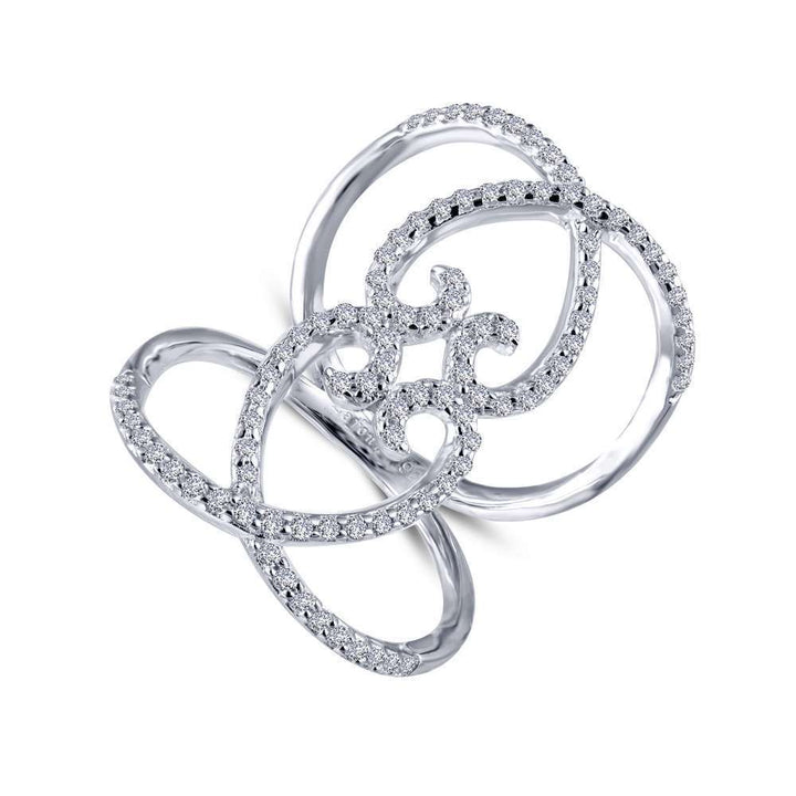 Double-Heart Open Ring