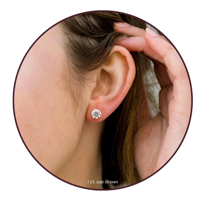 0.25ctw Lab Diamond Stud Earrings