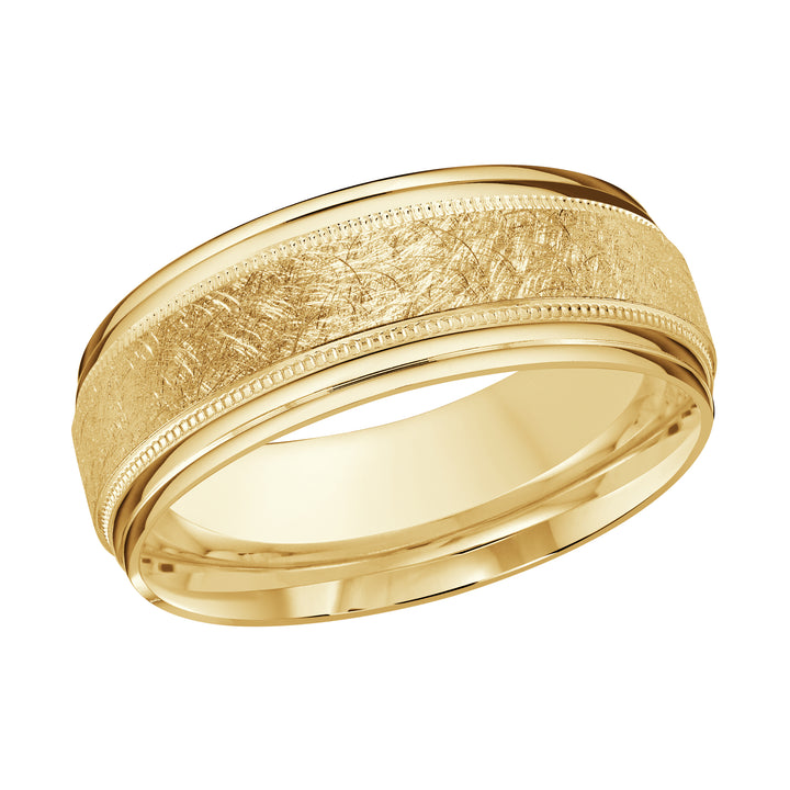 M3 008 8Y 04   A Yellow Wedding Band available in 10K  14K and 18K Gold