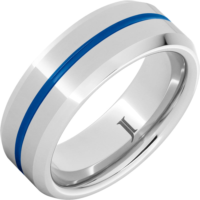 Blue Line Rings For Men Thin Blue Line Serinium® Ring – Frank Jewelers