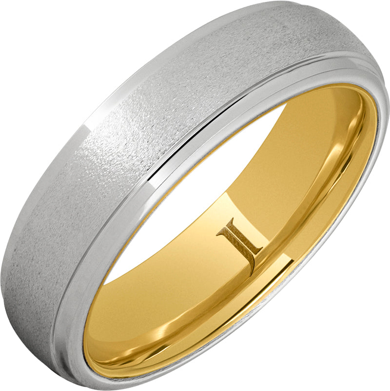 Serum Rings Serinium® Ring with 10K Yellow Gold Interior and Stone Finish – Frank ...