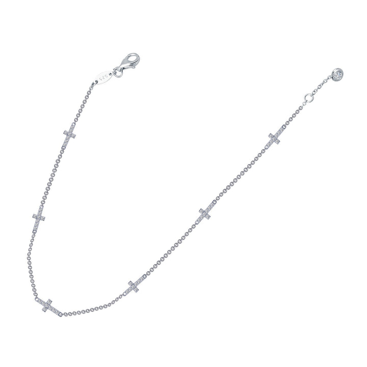 Sideways Cross Station Anklet