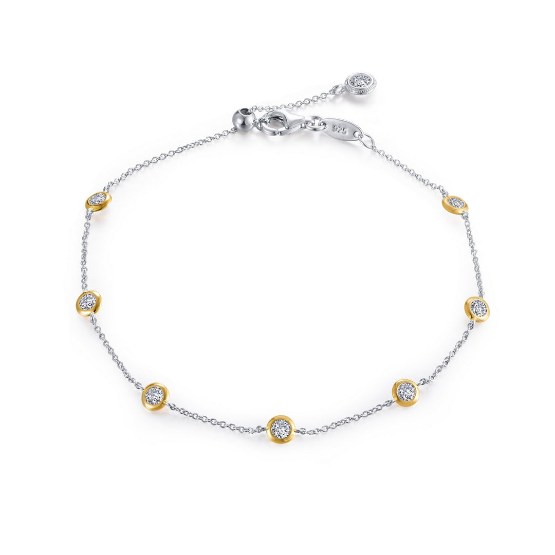 1.02 CTW Adjustable 7 Symbols Of Joy Station Bracelet