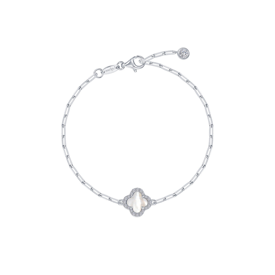 Mother-Of-Pearl Paperclip Bracelet
