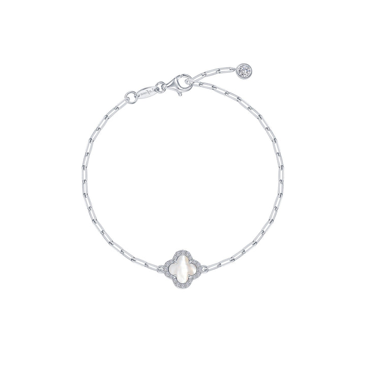Mother-Of-Pearl Paperclip Bracelet