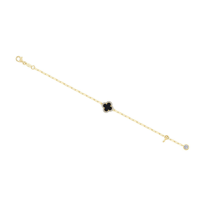 Black Onyx Paperclip Bracelet