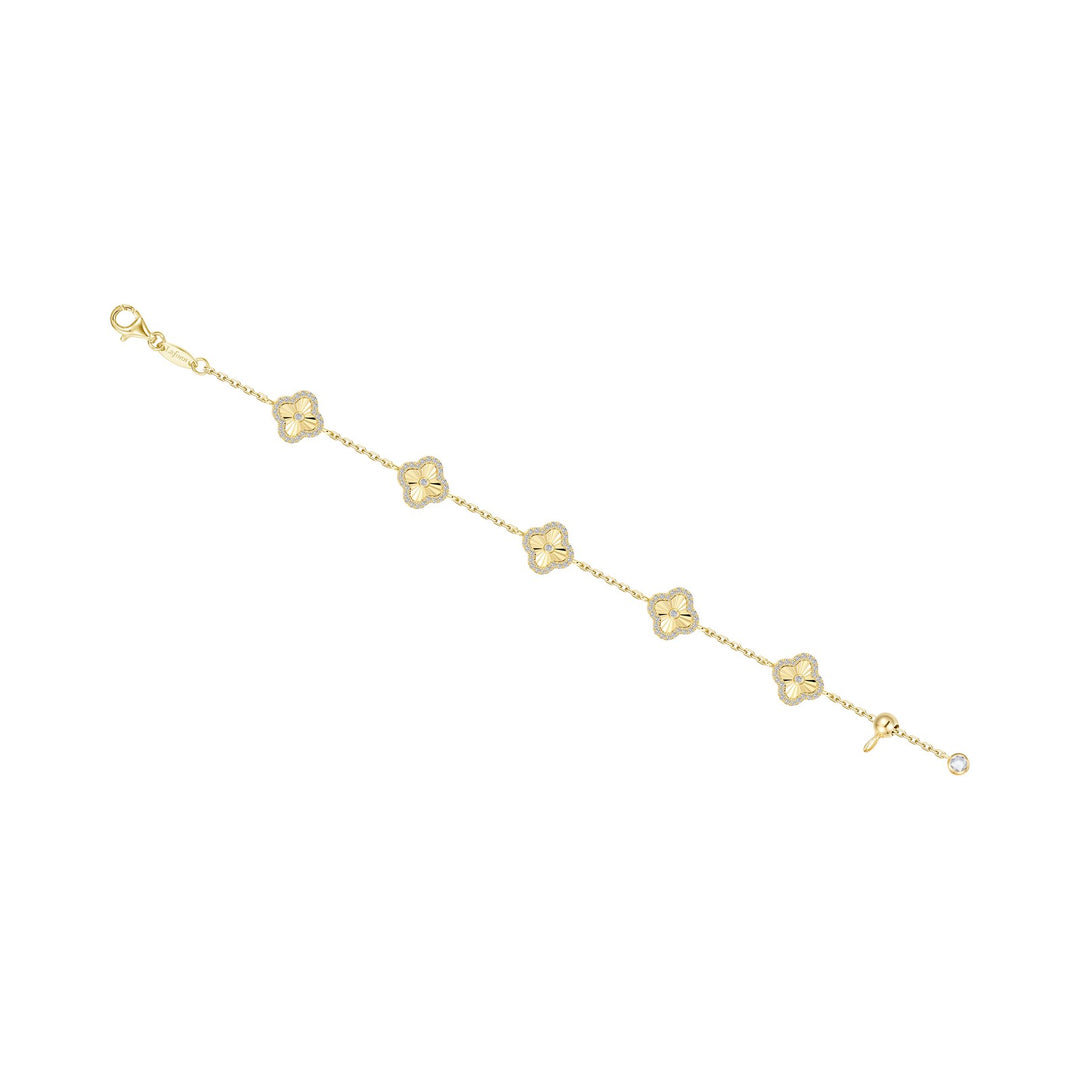 Gold Clover Motif Bracelet